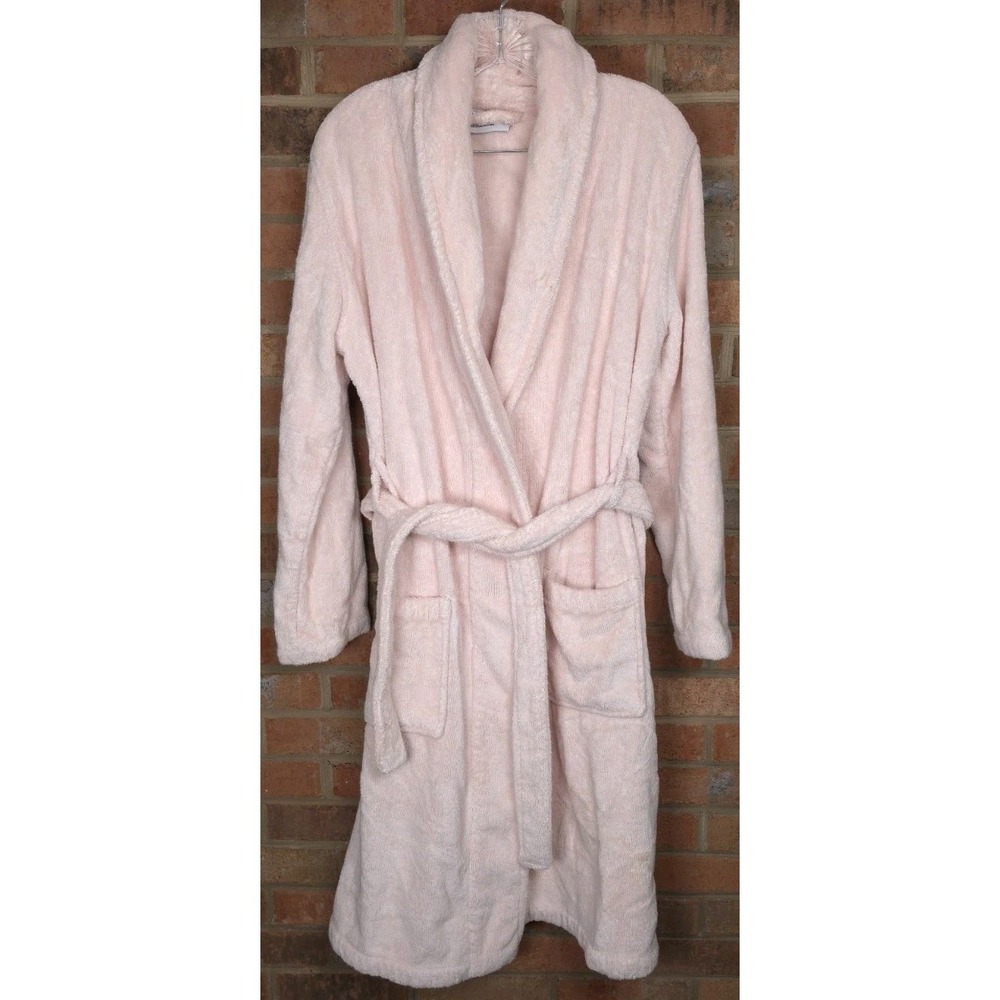 Parachute Classic Turkish Cotton Robe Pink Terrycloth Sz Medium Heavyweight